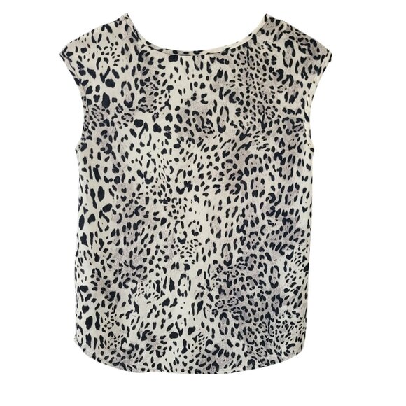 Joie Leopard Print 100% Silk Sleeveless Blouse Top Womens Size XS - Picture 2 of 7